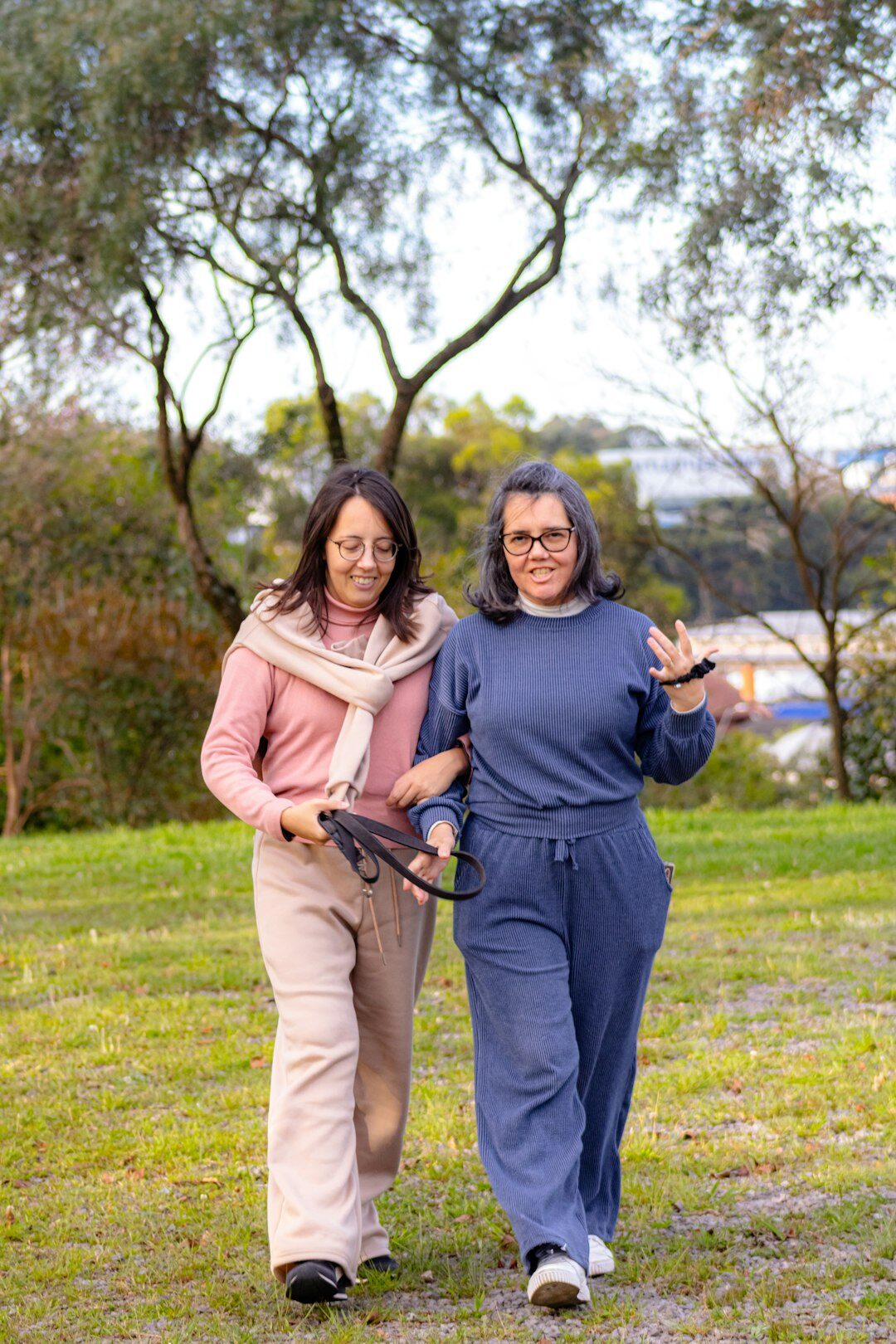 senior people exercising together