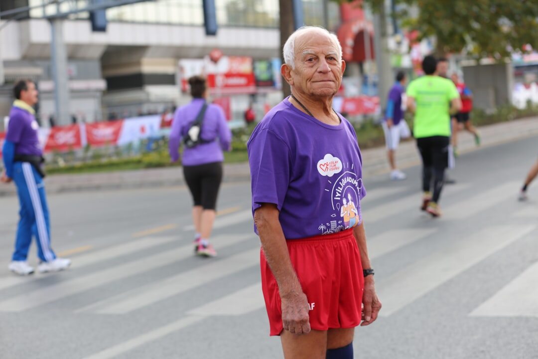 elderly people exercising