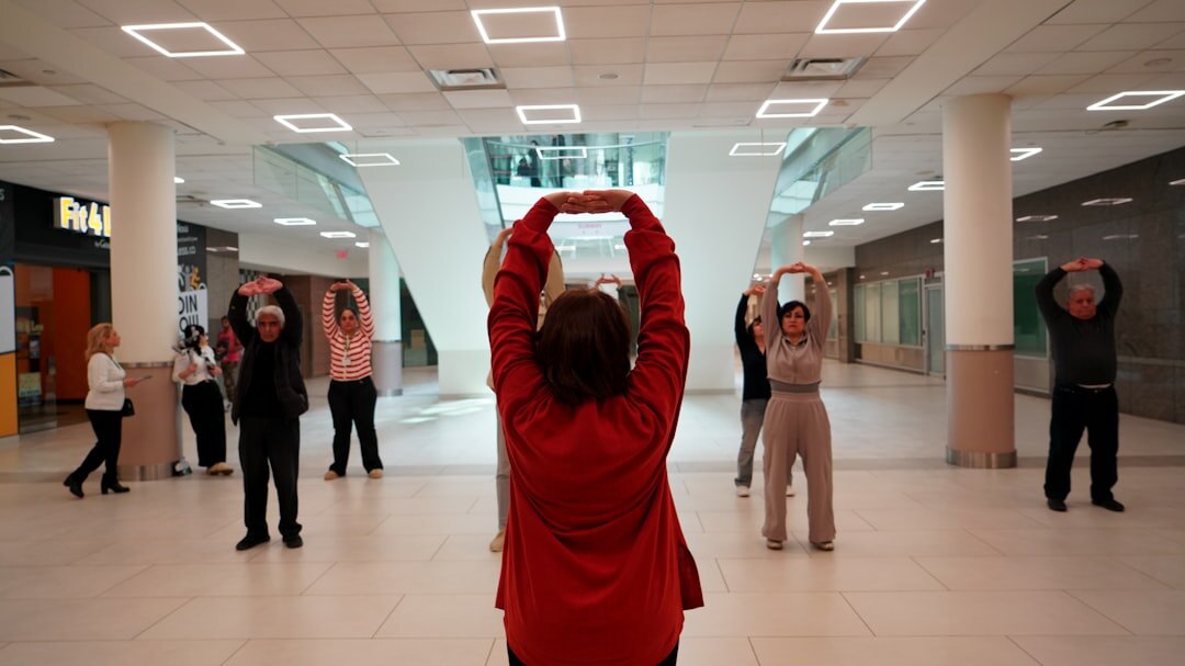 senior group fitness class