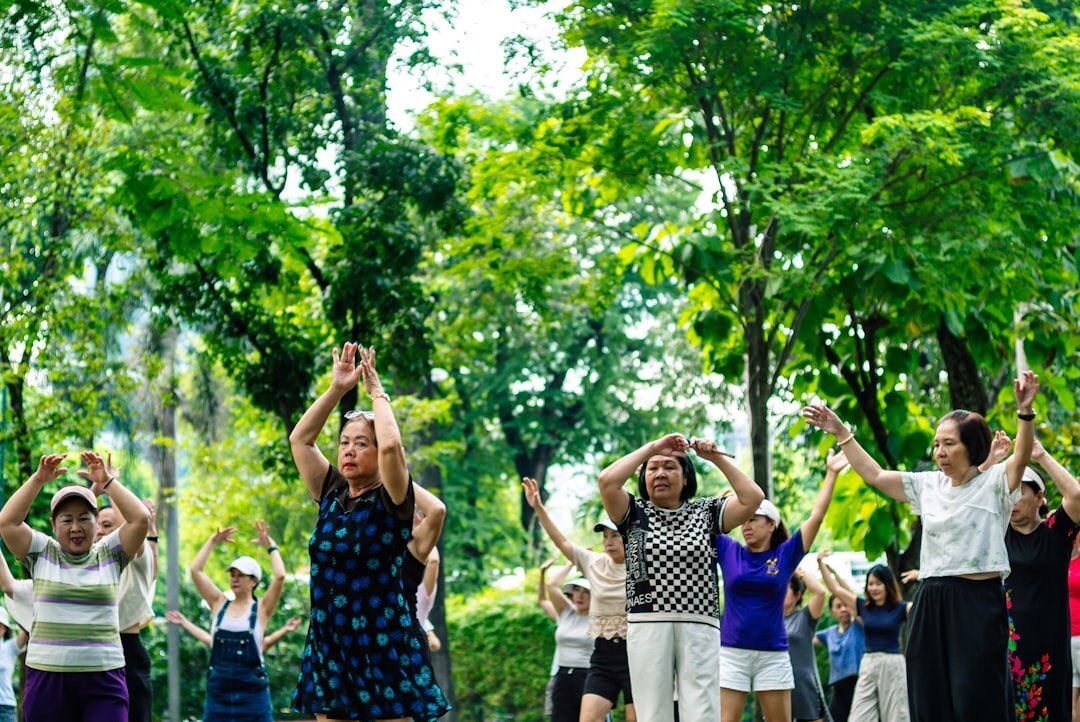 seniors doing yoga